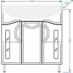 Stella Polare Мебель для ванной Сильва 80 – фотография-12